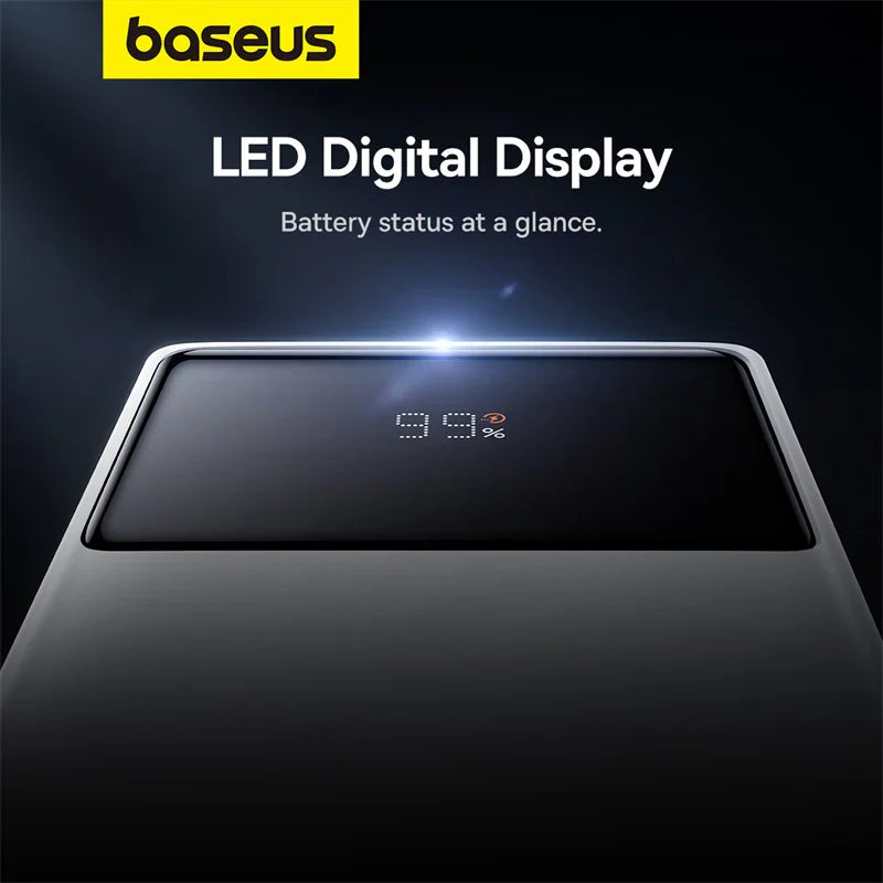 Baseus Star-Lord Digital Display Fast Charging Power Bank 30000mAh 30W (With Simple Series Charging Cable USB to Type-C 3A 0.3m Black)