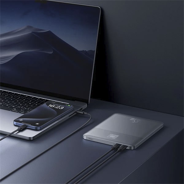 Baseus Blade2 Fast-Charging Power Bank with Digital Display Intelligent Edition 12000mAh 65W (with Baseus Mini White Series Fast-Charging Cable Type-C to Type-C 100W (20V/5A) 50cm)