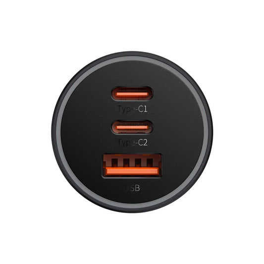 Baseus Golden Contactor Pro Triple Fast Charger Car Charger 65W U+C+C