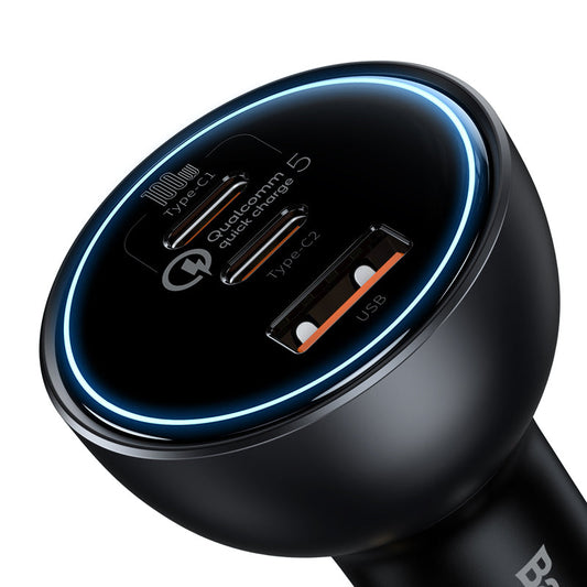 Baseus Car Charger 160W Qualcomm Quick Charge 5 Technology 2C+U With 100w Type-C Cable