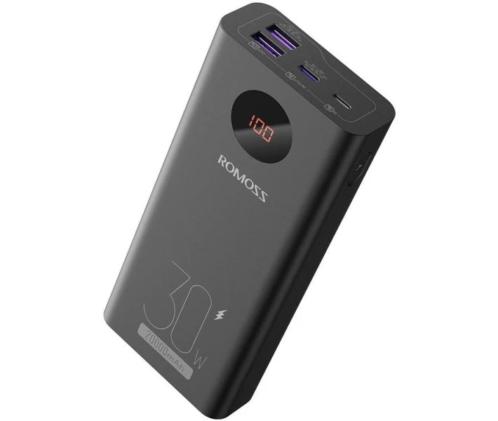 ROMOSS PEA20 20000mAh Original Power Bank – 30W PD Fast Charging | Ultra-Fast USB-C | QC 4.0 Support
