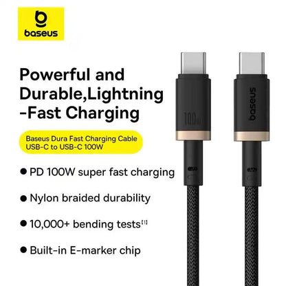 Baseus Dura Fast Charging Data Cable USB-C to USB-C 240W