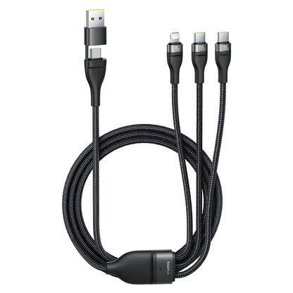 Baseus Flash Series 3 Two-For-Three Fast Charging Cable U+C To C+C+L 100W
