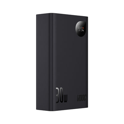 Baseus Adaman2 Digital Display Fast Charge Power Bank 20000mAh 30W （VOOC Edition)（ With Simple Series Charging Cable USB to Type-C 3A 0.3m Black）