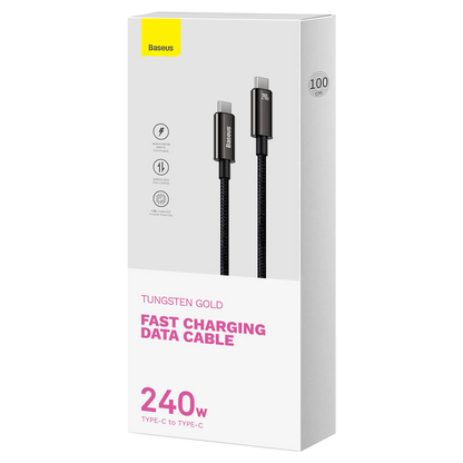 Baseus Tungsten Gold Fast Charging Data Cable Type-C to Type-C 240W