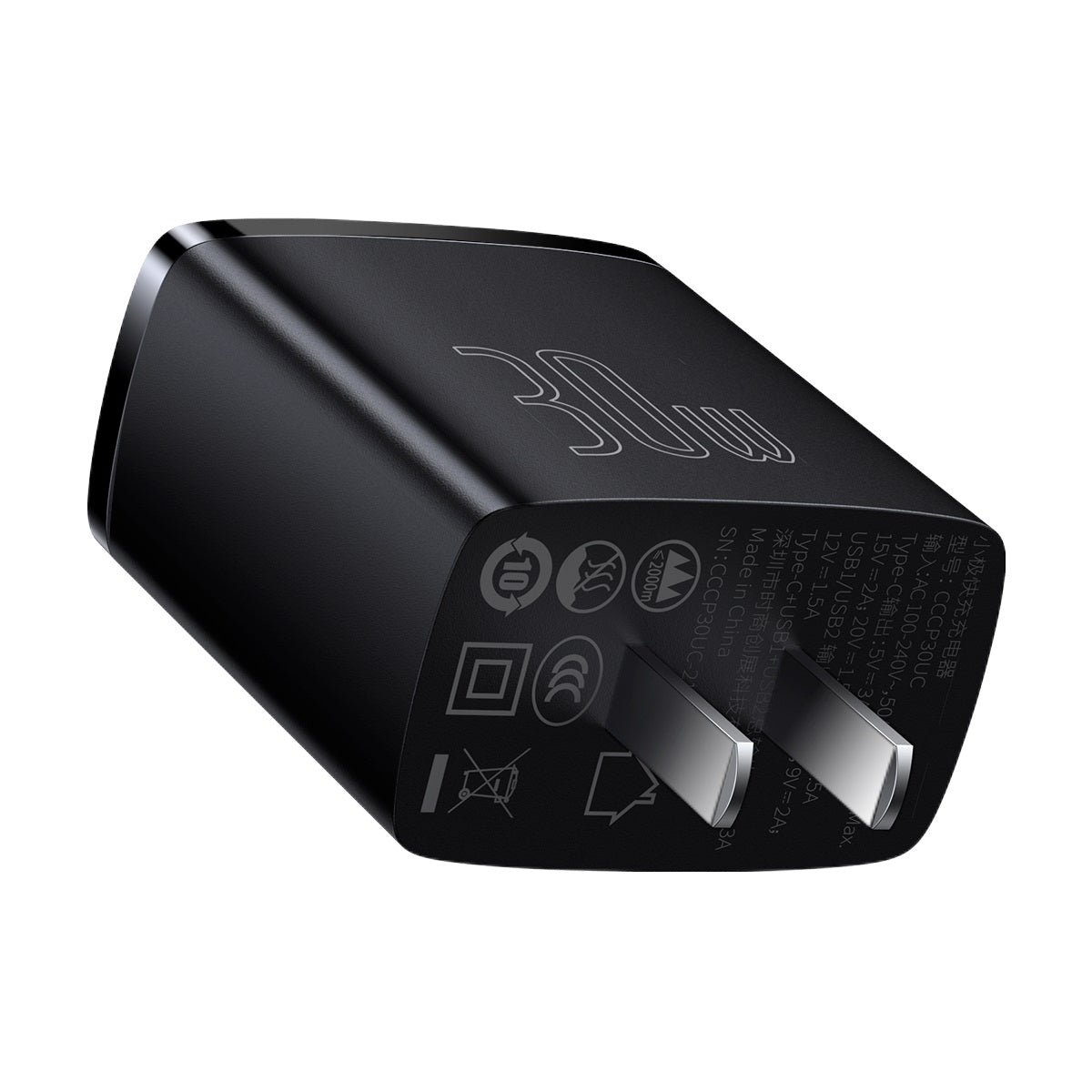 Baseus Compact Quick Fast Charger 2U+C 30W CN