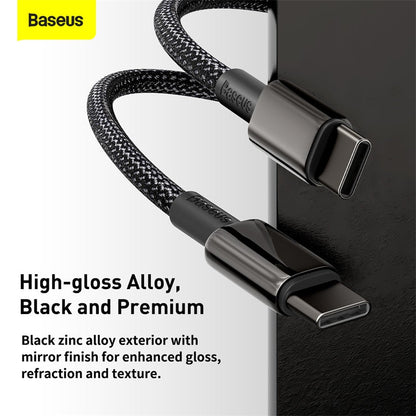 Baseus Tungsten Gold Fast Charging Data Cable Type-C to Type-C 100W