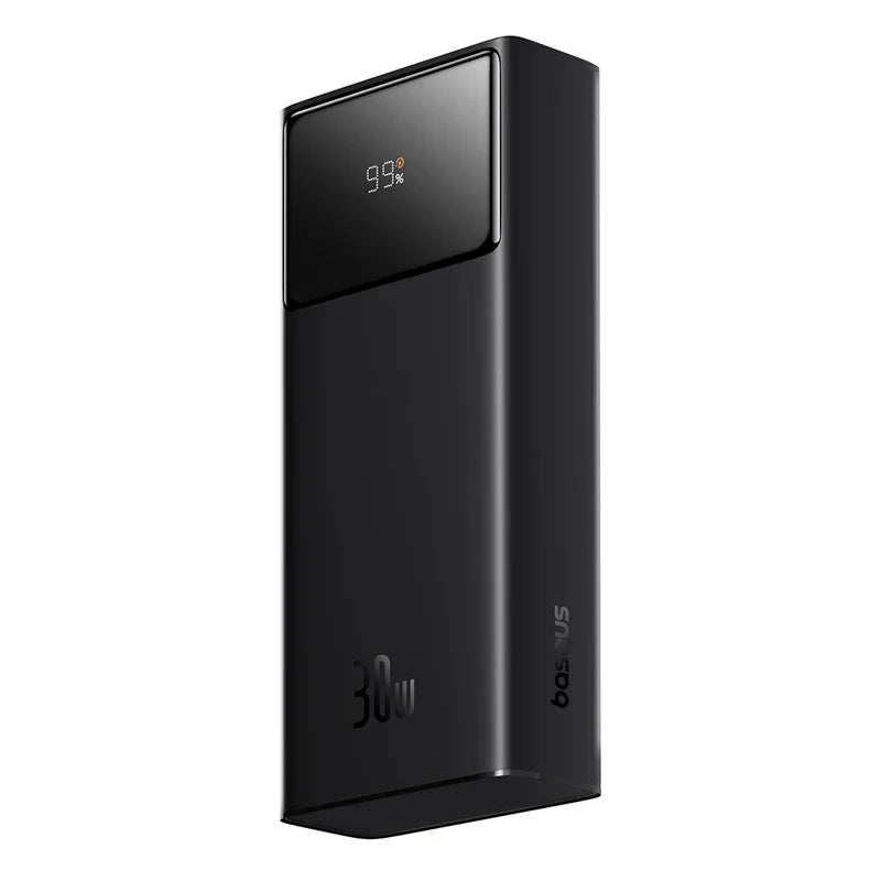 Baseus Star-Lord Digital Display Fast Charging Power Bank 20000mAh 30W (With Simple Series Charging Cable USB to Type-C 3A 0.3m Black）
