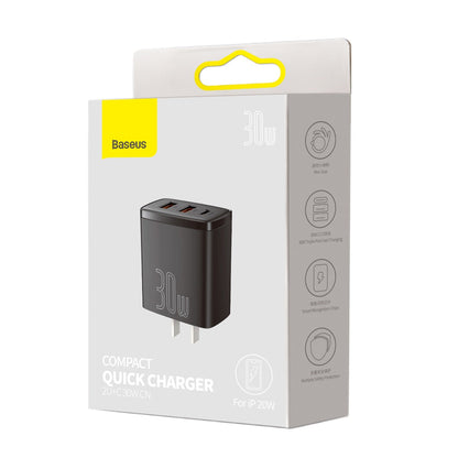 Baseus Compact Quick Fast Charger 2U+C 30W CN