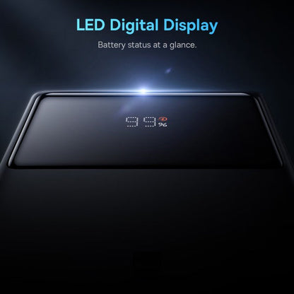 Baseus Star-Lord Digital Display Fast Charge Power Bank 10000mAh 22.5W Black（With Simple Series Charging Cable USB to Type-C 3A 0.3m Black）