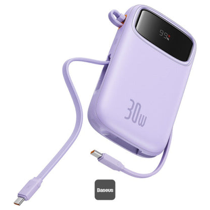 Baseus QPow 2 Digital Display Fast-Charging Power Bank with 2 Built-in Type-C Cable 20000mAh 30W