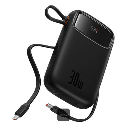 Baseus QPow 2 Digital Display Fast-Charging Power Bank with 2 Built-in Type-C Cable 20000mAh 30W