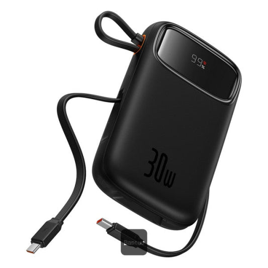 Baseus QPow 2 Digital Display Fast-Charging Power Bank with 2 Built-in Type-C Cable 20000mAh 30W