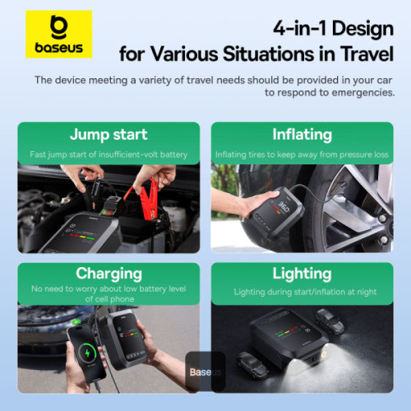 Baseus Super Energy Series 4-in-1 Car Jump Starter 1200A