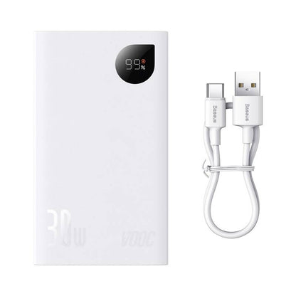 Baseus Adaman2 Digital Display Fast Charge Power Bank 20000mAh 30W （VOOC Edition)（ With Simple Series Charging Cable USB to Type-C 3A 0.3m Black）