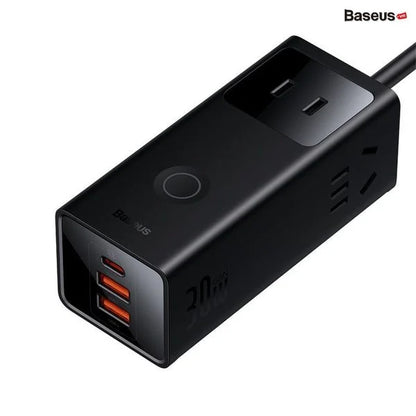 Baseus 30w PowerCombo Digital PowerStrip 3AC+2U+1C With 1.5m Power Cord (CN Plug)