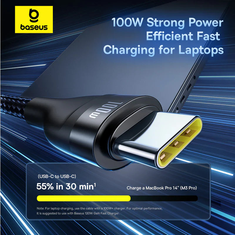Baseus Flash Series 3 Two-For-Three Fast Charging Cable U+C To C+C+L 100W
