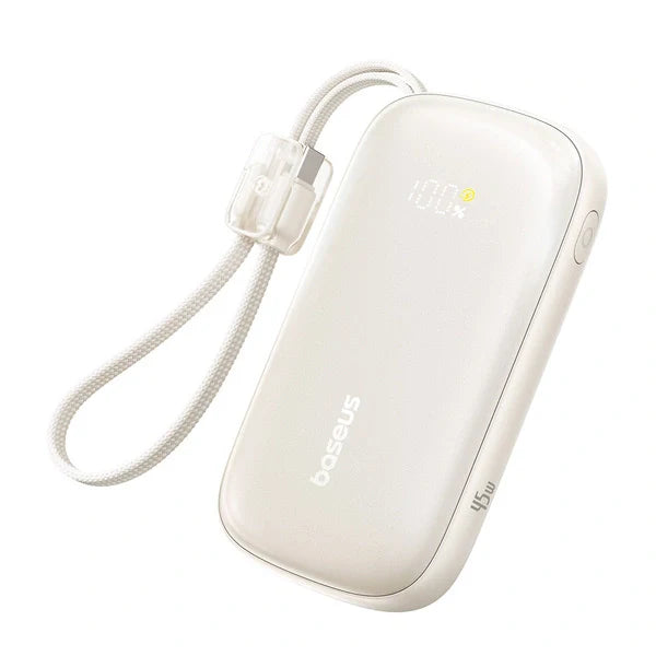 Baseus EnerFill FC21 Qpow 3 Ultra Digital Display Power Bank with Detachable Cable 20000mAh 45W Cosmic Black 