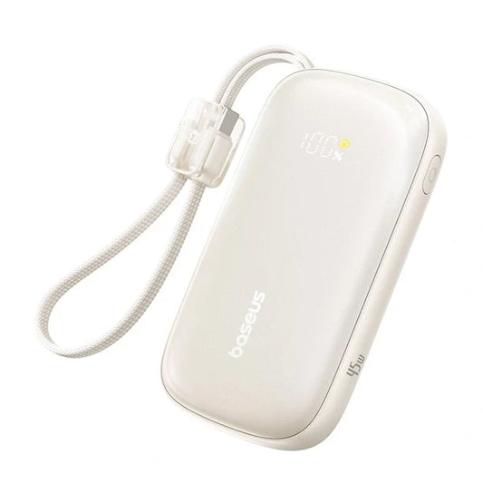 Baseus EnerFill FC21 Qpow 3 Ultra Digital Display Power Bank with Detachable Cable 20000mAh 45W Cosmic Black 