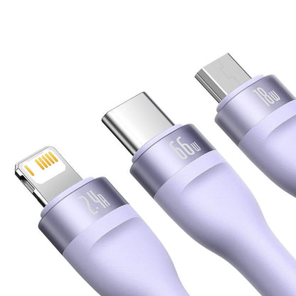 Baseus Flash Series II One-for-three Fast Charging Data Cable USB to M+L+C 66W