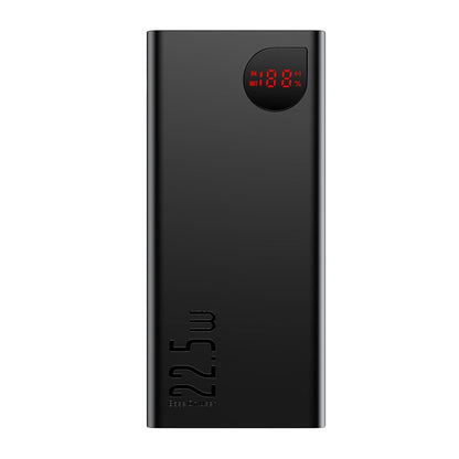 Baseus Adaman Digital Display Fast Charge Power Bank 40000mAh 22.5W (With Simple Series Charging Cable USB to Type-C 0.3m  Black)