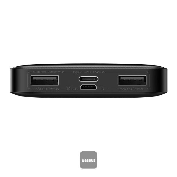 Baseus Bipow Digital Display Power Bank 10000mAh 15W Black Overseas Edition