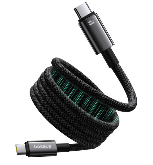 Baseus Tungsten Gold Magnetic Charging Cable USB-C to USB-C 100W