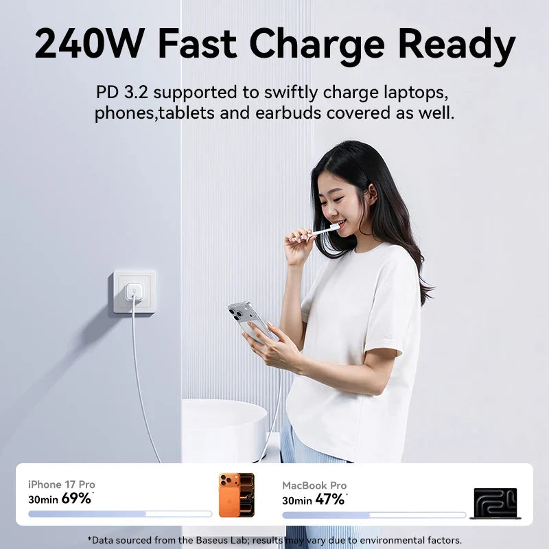 Baseus Graphene 2 Fast Charging Data Cable USB-C to USB-C 240W