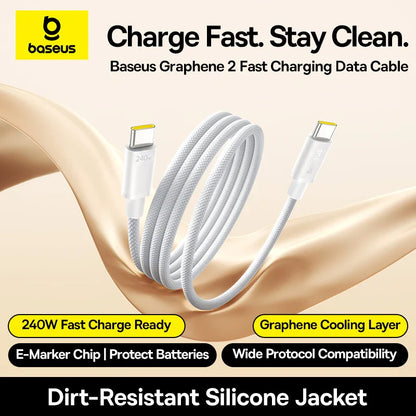 Baseus Graphene 2 Fast Charging Data Cable USB-C to USB-C 240W