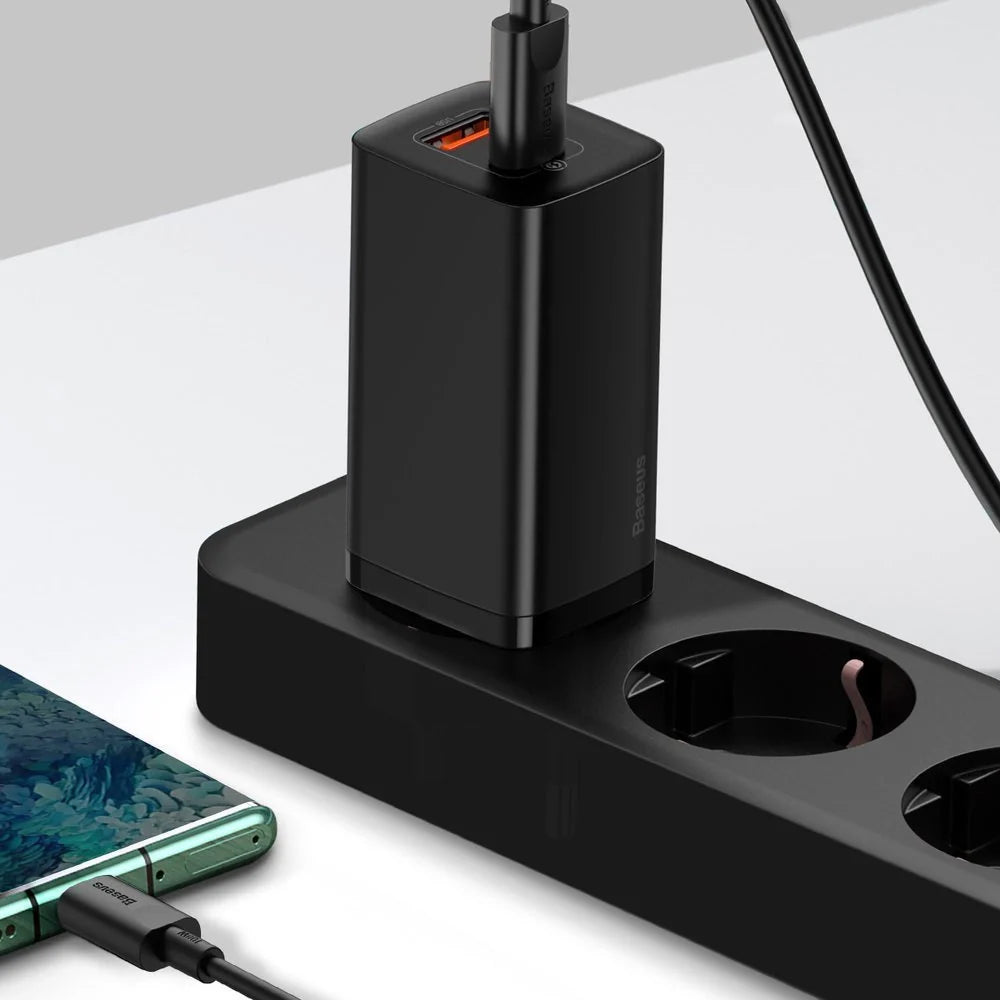 Baseus GaN2 lite Fast Charger C+U 65W CN (SUPER VOOC)