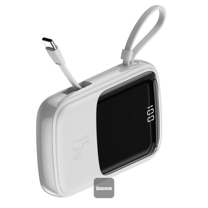 Baseus Qpow Digital Display 3A 15W 10000mAh Power Bank with Type-C Cable