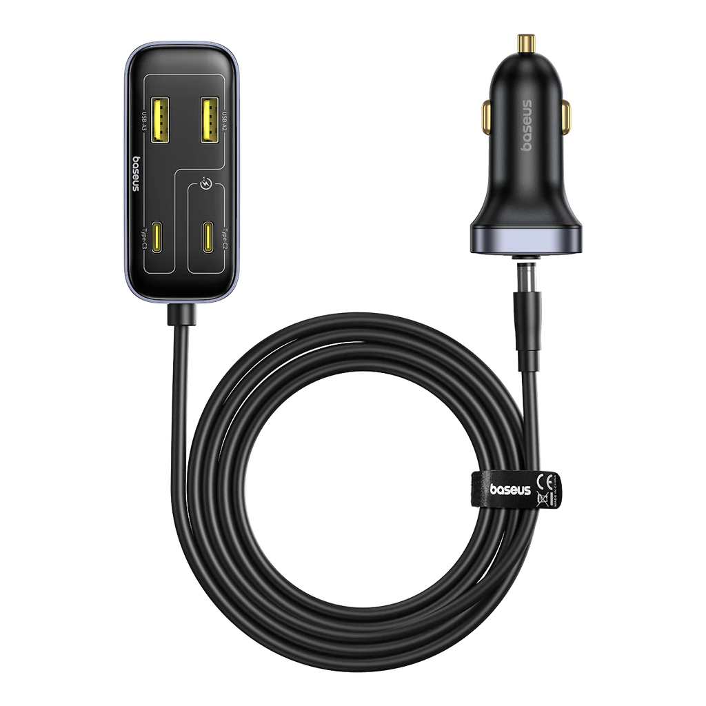 Baseus Backseatpal L1 In-Vehicle Cigarette Lighter Car Charger 3U+3C