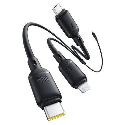 Baseus Silky One-for-Three Fast Charging Cable USB-C to M+L+C 100W 1.5m Cosmic Black 