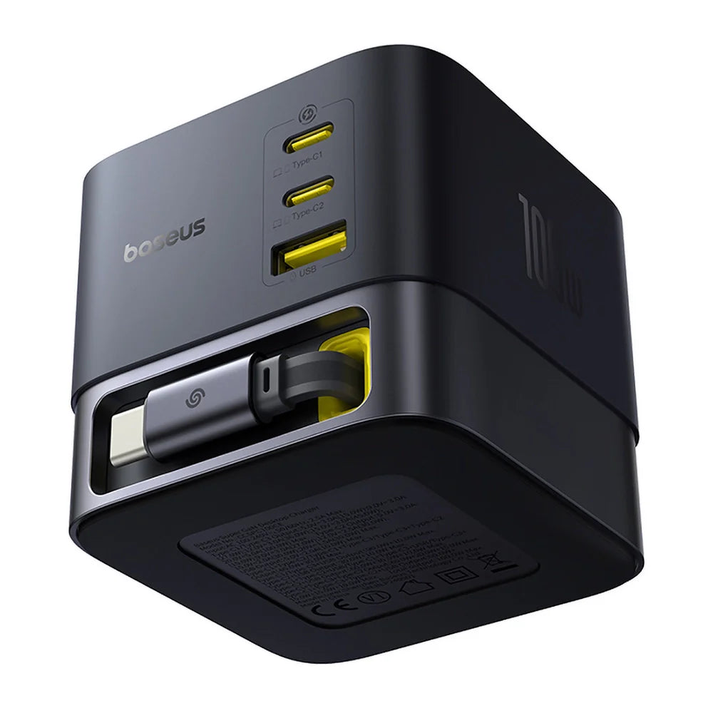 Baseus Super GaN Desktop Charger with Retractable Cable 3C+U 100W EU