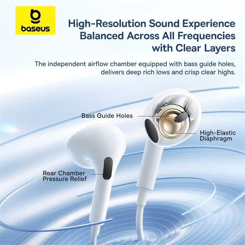 Baseus Encok 3.5mm lateral in-ear Wired Earphone HZ19