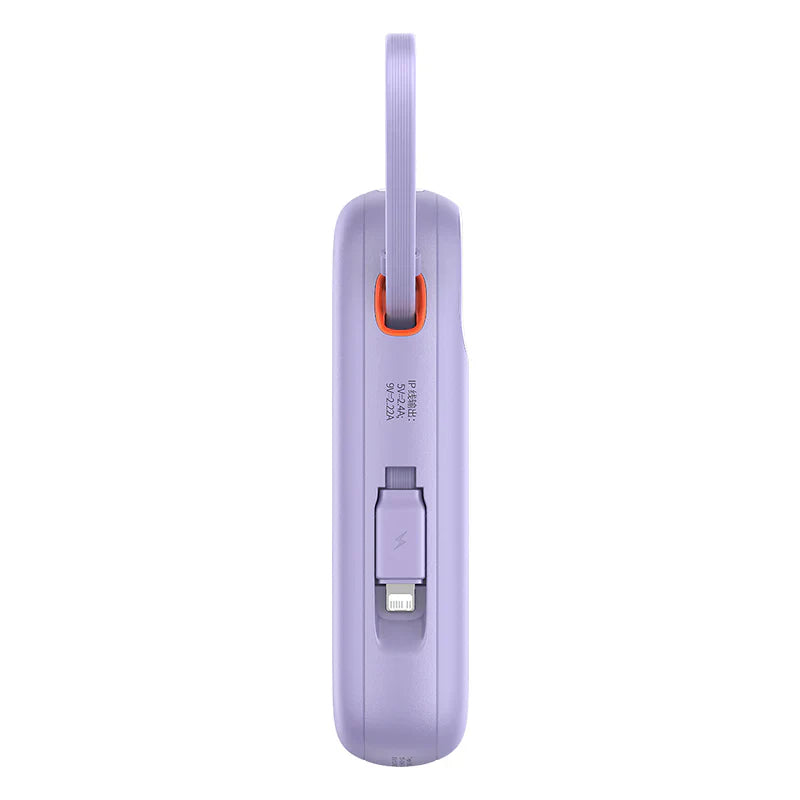 Baseus Qpow2 Dual-Cable Digital Display Fast Charge Power Bank 10000mAh 22.5W（With: Simple charging cable  Type-C  3A 0.3m )