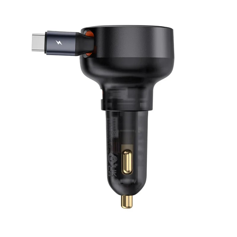 Baseus Enjoyment Pro Retractable USB-C Car Charger 60W