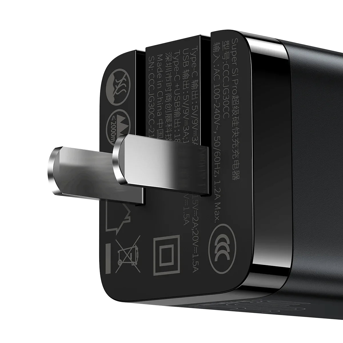 Baseus Super Si Pro Quick Charger Type C + USB 30W CN