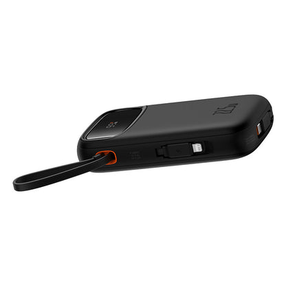 Baseus Qpow2 Dual-Cable Digital Display Fast Charge Power Bank 20000mAh 22.5W (With: Simple charging cable  Type-C  3A 0.3m  Black)
