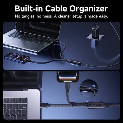 Baseus Flash 4 2-in-1 Fast Charging Cable USB-C to C+C 140W 1.5m Cosmic Black