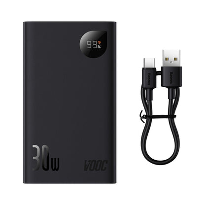 Baseus Adaman2 Digital Display Fast Charge Power Bank 20000mAh 30W （VOOC Edition)（ With Simple Series Charging Cable USB to Type-C 3A 0.3m Black）