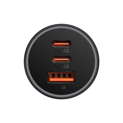 Baseus Golden Contactor Pro Triple Fast Charger Car Charger 65W U+C+C