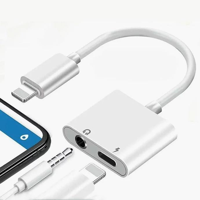 Original 2-in-1 iPhone to 3.5mm & Lightning Handsfree Connector JH-026L