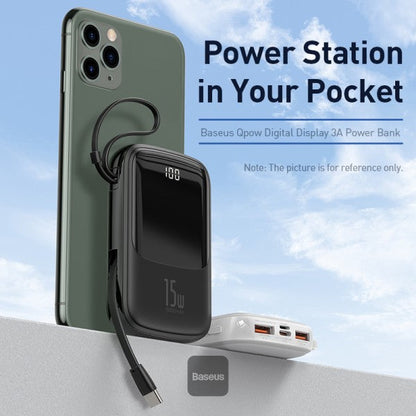 Baseus Qpow Digital Display 3A 15W 10000mAh Power Bank with Type-C Cable