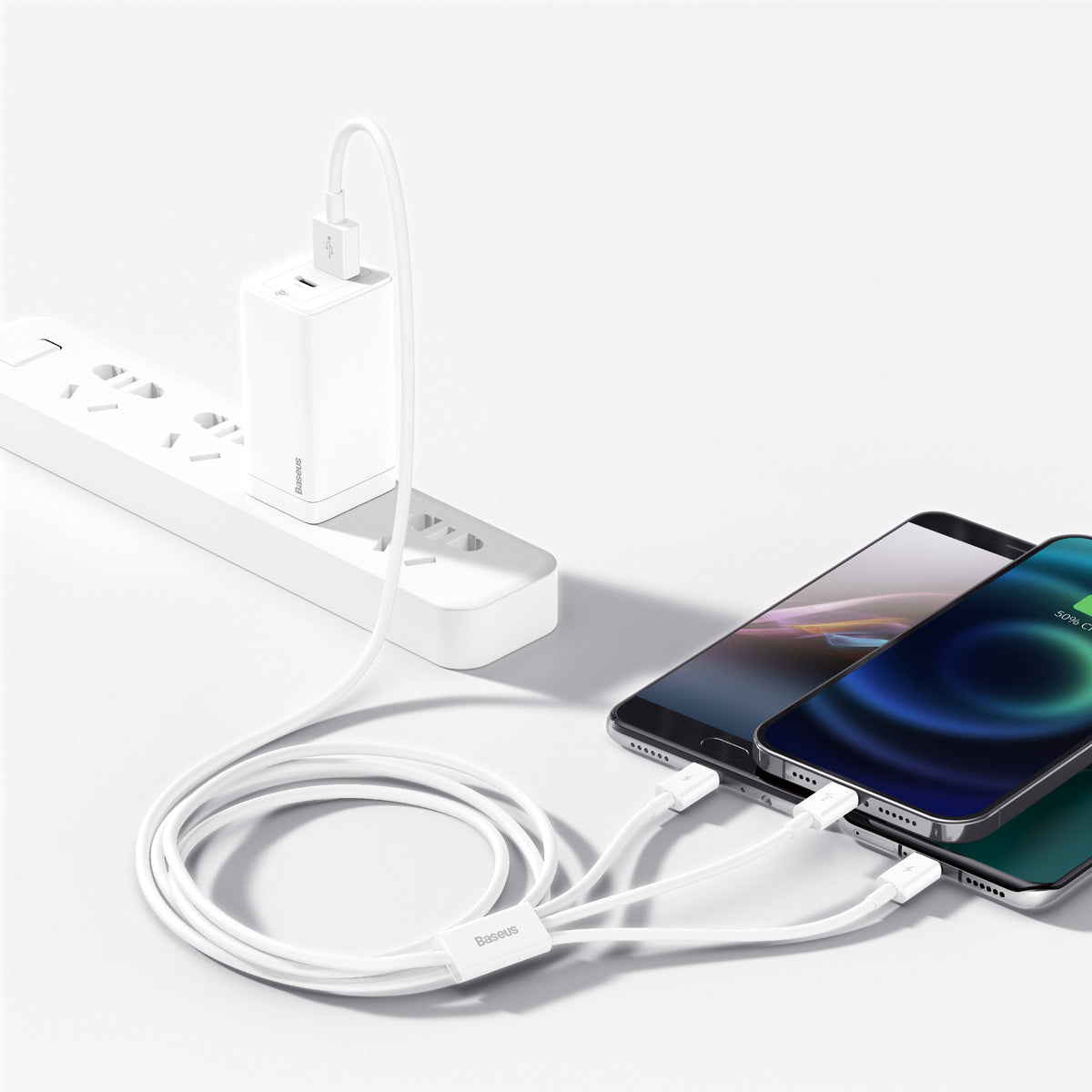 Baseus Superior Series Fast Charging Data Cable USB to M+L+C 3.5A