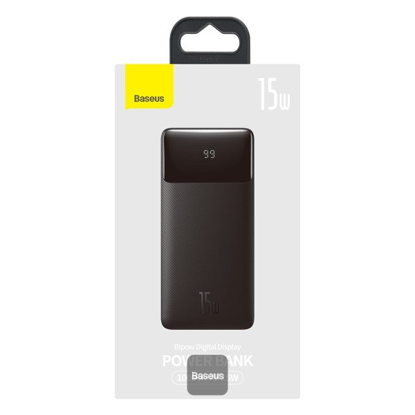 Baseus Bipow Digital Display Power Bank 10000mAh 15W Black Overseas Edition