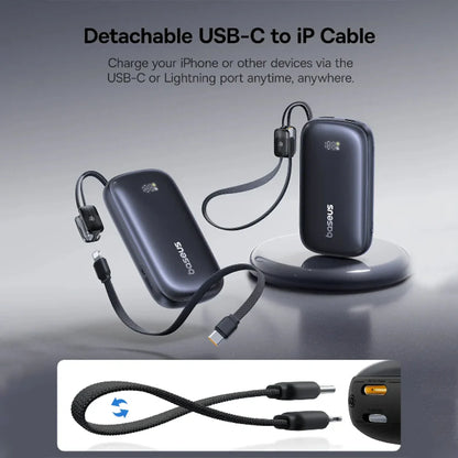 Baseus EnerFill FC21 Qpow 3 Ultra Digital Display Power Bank with Detachable Cable 10000mAh 22.5W
