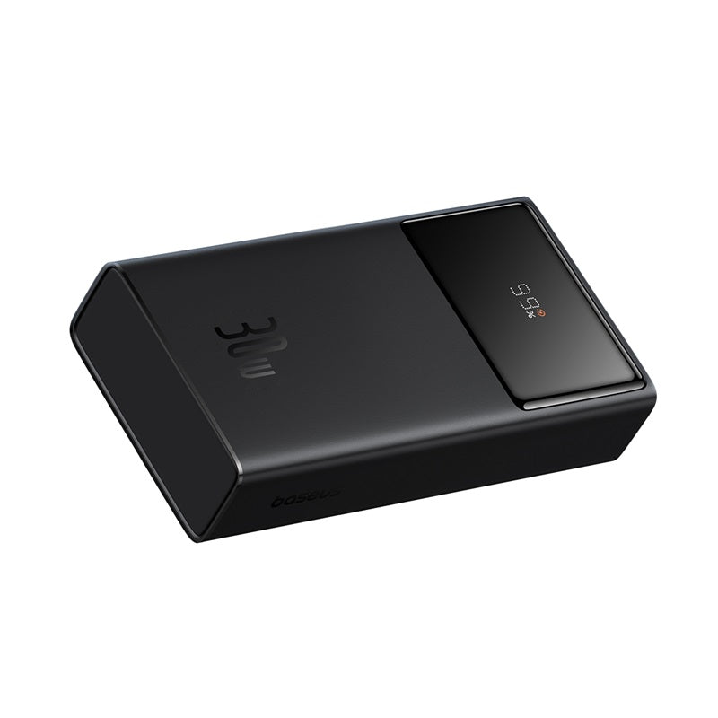 Baseus Star-Lord Digital Display Fast Charging Power Bank 10000mAh 30W Cluster Black（With Simple Series Charging Cable USB to Type-C 3A 0.3m Black）