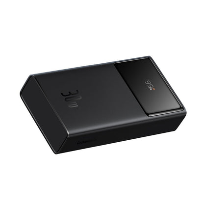 Baseus Star-Lord Digital Display Fast Charging Power Bank 10000mAh 30W Cluster Black（With Simple Series Charging Cable USB to Type-C 3A 0.3m Black）