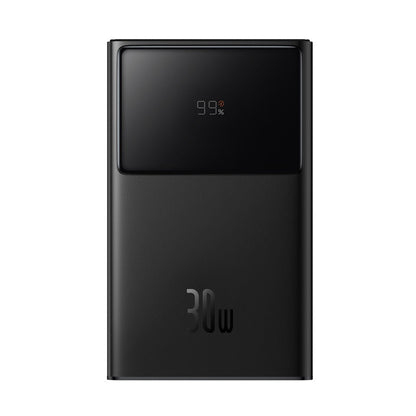Baseus Star-Lord Digital Display Fast Charging Power Bank 10000mAh 30W Cluster Black（With Simple Series Charging Cable USB to Type-C 3A 0.3m Black）